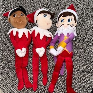 Set of 3/ elf on the shelf soft plushies dolls